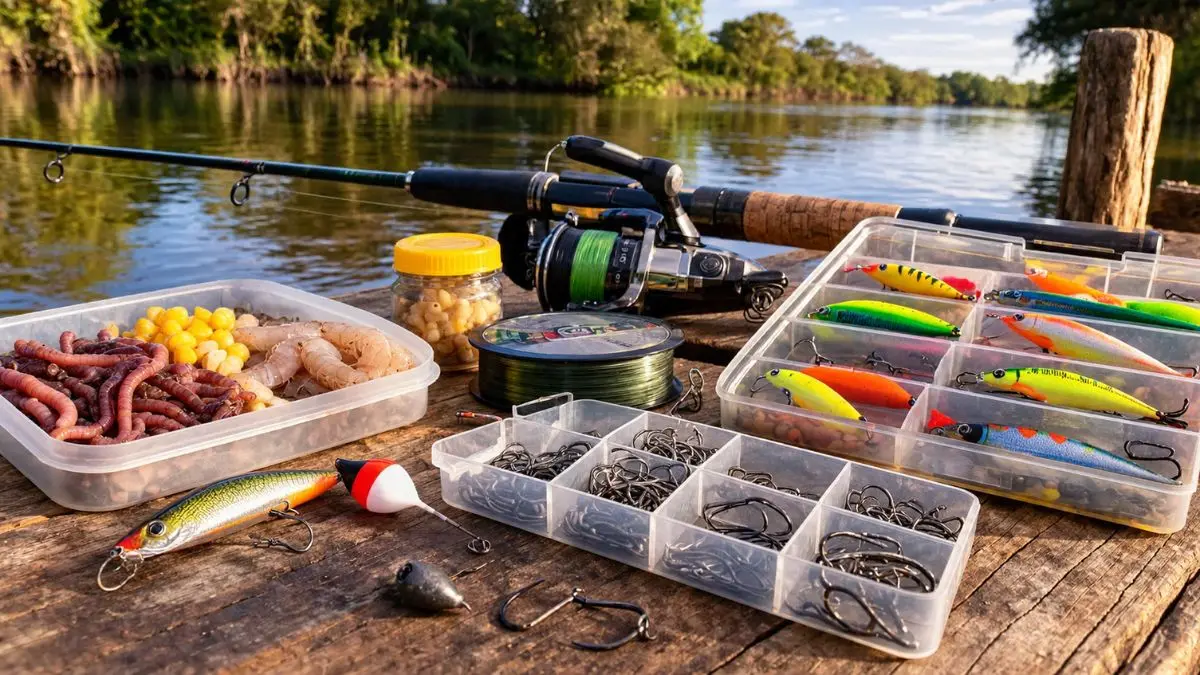 Isca natural ou artificial para pesca